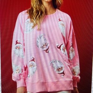 Women's Sequin Santa Sweatahirt